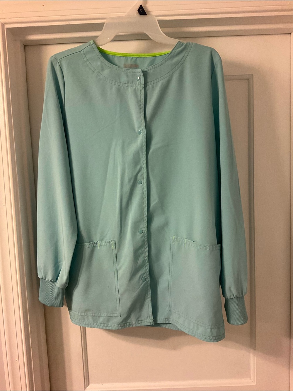 Scrubstar Mint Green Women's Snap-Front Utility Jacket